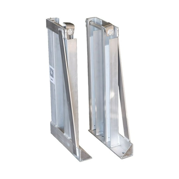 29" x18" Vikings Bolt-on Double Loading Ramp Storage Brackets Compatible with 18"-20" Wide Ramps - Trailer Both Side Usable Mirrored Double Hanger Sets - 1 Pair