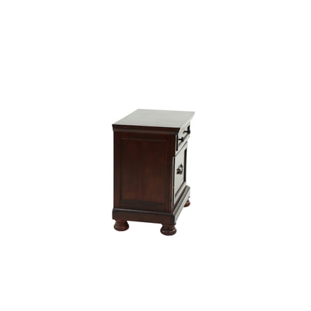 29"x18"x30"h Dark Brown Living Room Nightstand, Wood 29x18x30" Wooden Nightstand In Antique Cherry, Classic Look