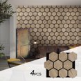 29"x23.8" 3D Hexagon DIY Acoustic Wall Paneling Natural Wood Veneer