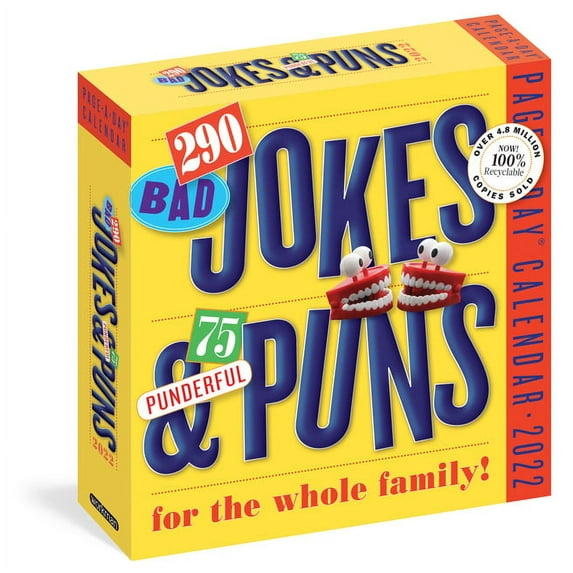 290 Bad Jokes & 75 Punderful Puns Page-A-Day Calendar 2022 : Hilarious Puns, Knock-knock Jokes, Silly Stories, and Riddles that Last a Year. (Calendar)
