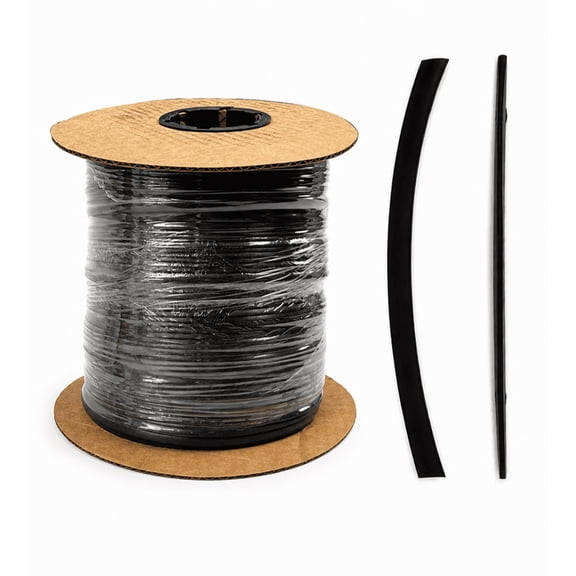 .290 Flat Vinyl Spline (Black) at 25' for Aluminum Screen enclosures, Pool enclosures, Lanai, and Outdoor Aluminum Room framing. (.290 Flat Spline, 25 Feet)