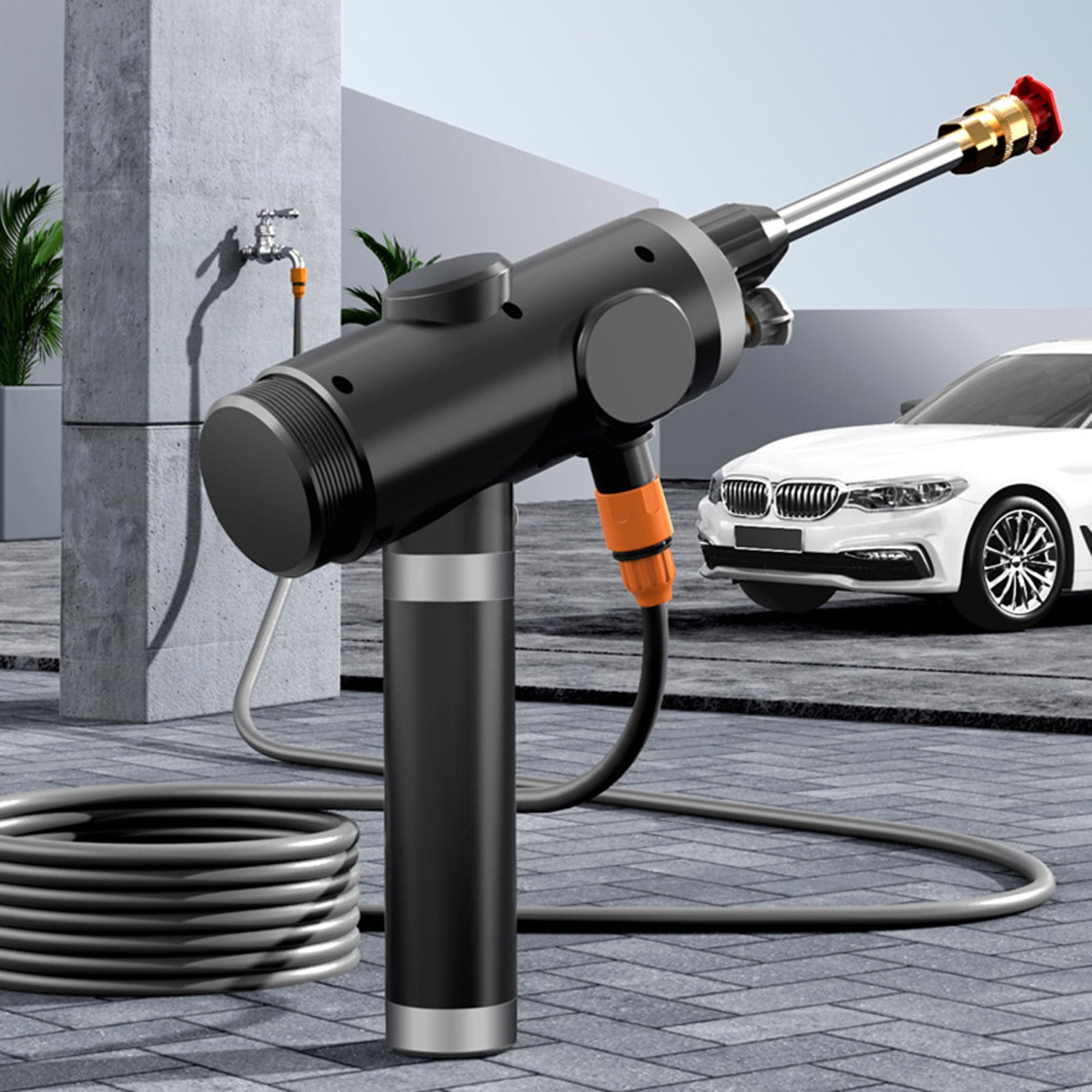 290 PSI Handheld Portable Pressure Washer, Includes Two Nozzles for Home and Garden, Car Powered Price Drop