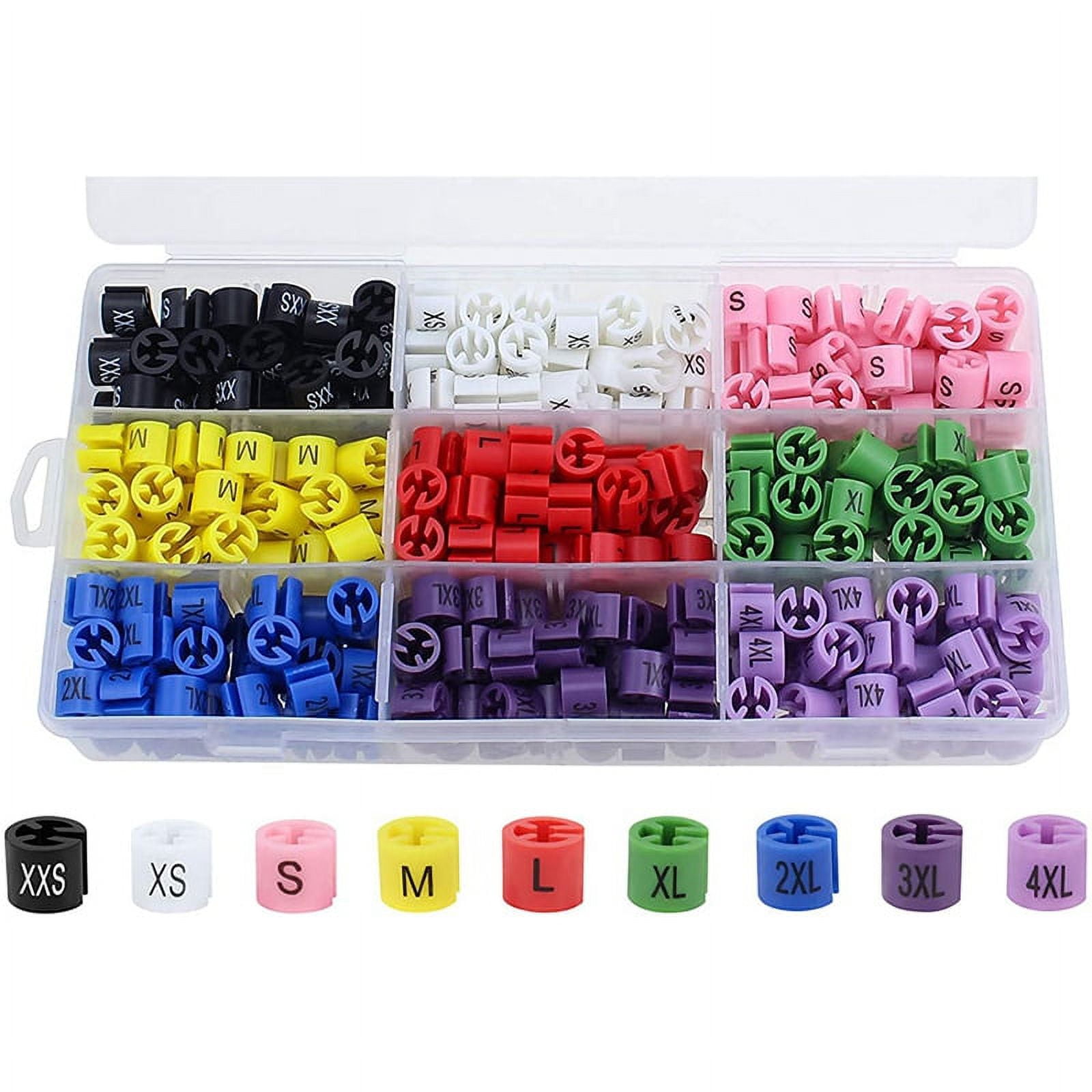 290 Pcs Snap Retail Clothes Hanger Size Markers Garment Tags Xxs To 4Xl 290-pcs-snap-retail-clothes-hanger-size-markers-garment-tags-xxs-to-4xl