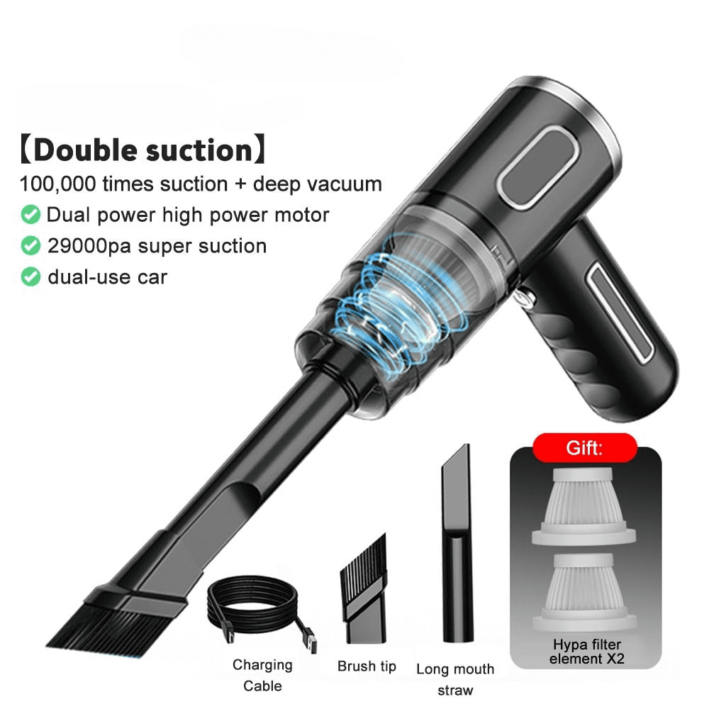 29000Pa Car Wireless Vacuum Cleaner Wet Dry Vacuum Cleaner Cordless Handheld Auto Vacuum Home & Car Dual Use Mini Vacuum Cleaner