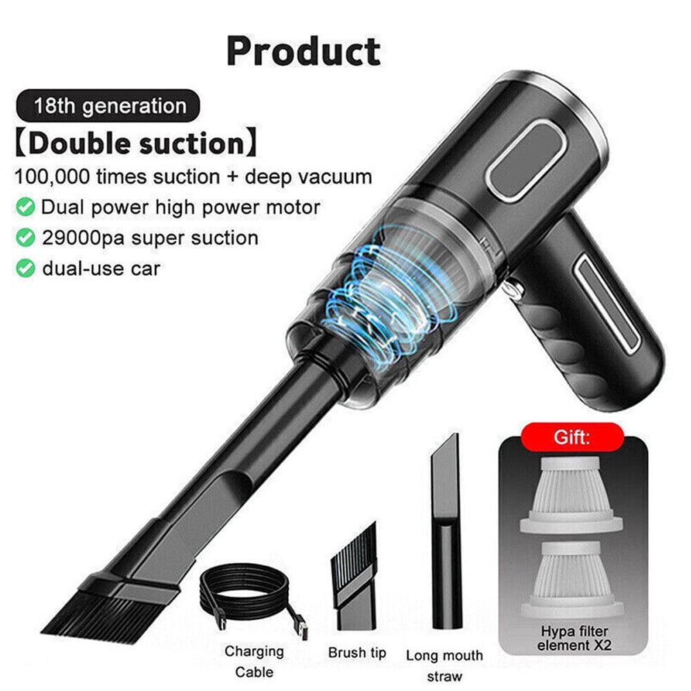 29000pa Cordless Hand Held Vacuum Cleaner Mini Portable Car Auto Home ...