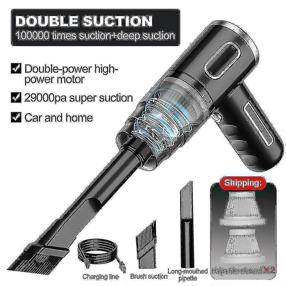 29000pa Powerful Car Vacuum Cleaner Wet/dry Cordless Strong Suction Handheld Yaying Shop