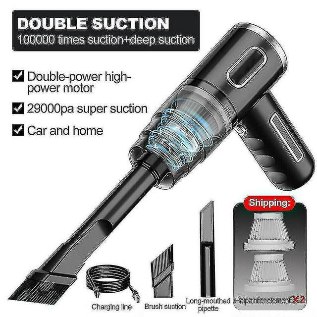 29000pa Powerful Car Vacuum Cleaner Wet/dry Cordless Strong Suction