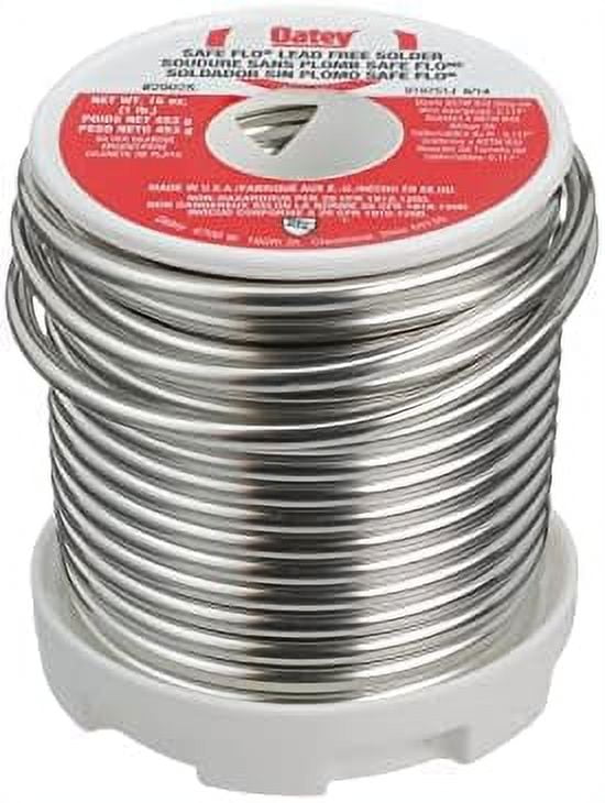 29025 SafeFlo Wire Solder, 1 Lb Bulk, Solid, Gray, Silver