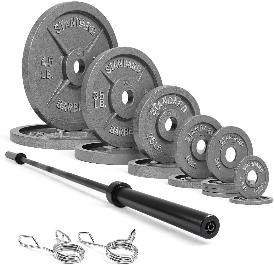290Lb & 300Lb & 555Lb Traditional / Classic Olympic Weight Plates Set