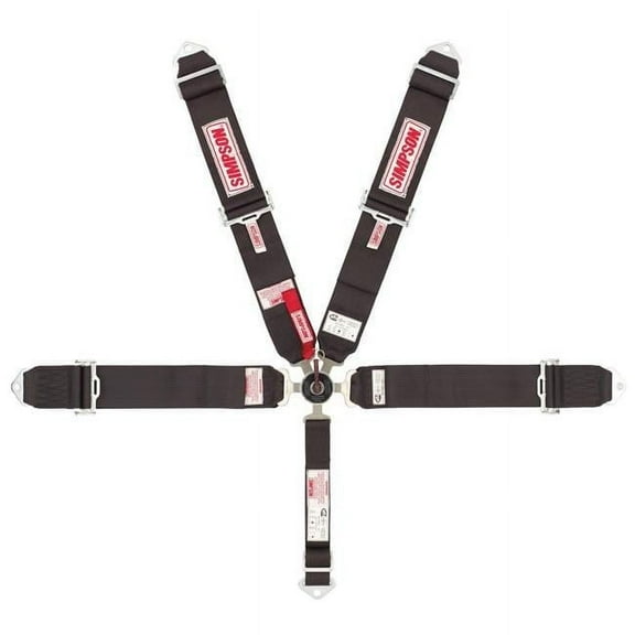 29104BK Cam-Lock Pull-Up-Floor Mount Individual 5-Point Harness System - Black