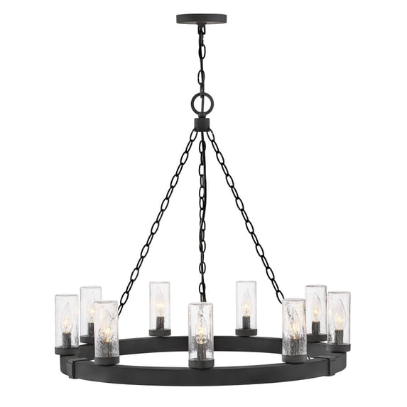 29208BK-LV Hinkley Lighting Sawyer - 3.5W 9 LED Outdoor Medium Chandelier-27.75 Inch Tall and 30 Inch Wide