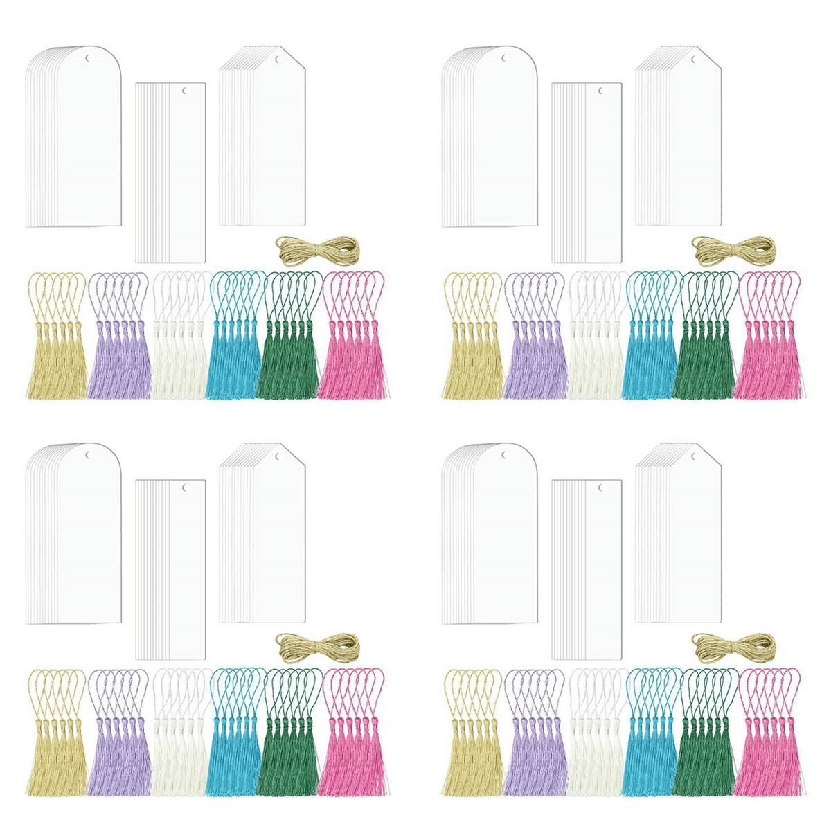 292Pcs Acrylic Bookmarks Blanks,Sublimation Acrylic Book Markers, DIY Crafts Projects Sublimation Accessories for Women