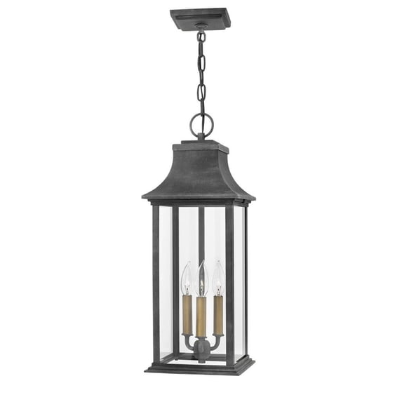 2932DZ-LL Hinkley Lighting Adair - 3 Light Outdoor Hanging Lantern in Traditional Style - 8.5 Inches Wide by 23 Inches High-LED Lamping Type