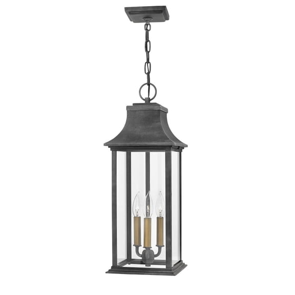 2932DZ-LL Hinkley Lighting Adair - 3 Light Outdoor Hanging Lantern in Traditional Style - 8.5 Inches Wide by 23 Inches High-LED Lamping Type