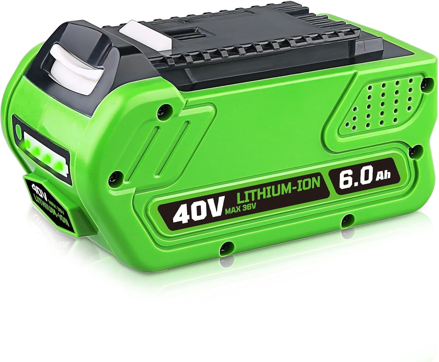 29462 40V 6.0Ah Li-ion Battery Replacement for GreenWorks 40 Volt Battery 29462 29252 25312 25322 20202 20642 21242 27062 Replace for GreenWorks 40 Volt G-MAX Power Tools