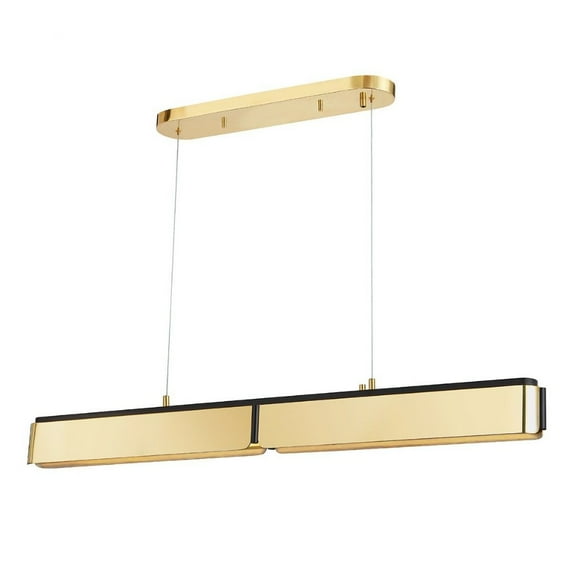 2948-AGB/BK-Hudson Valley Lighting-Tribeca - Two Light Linear in Modern Style - 48.5 Inches Wide by 5 Inches High-Aged Brass, Black Finish