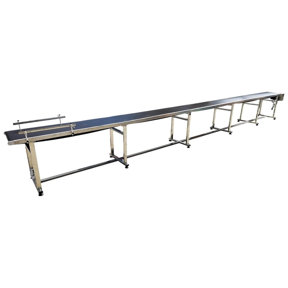 295"*15.7" Conveyor PVC Conveyor with Double Guardrails Adjustable Speed 110V