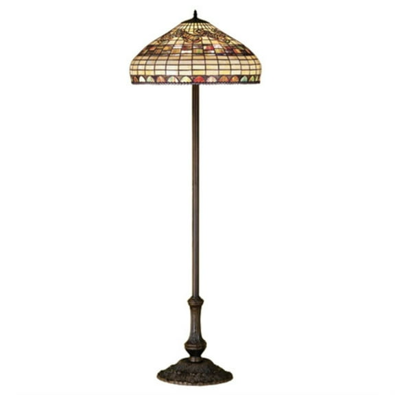 29511 Meyda 63"H Tiffany Edwardian Floor Lamp