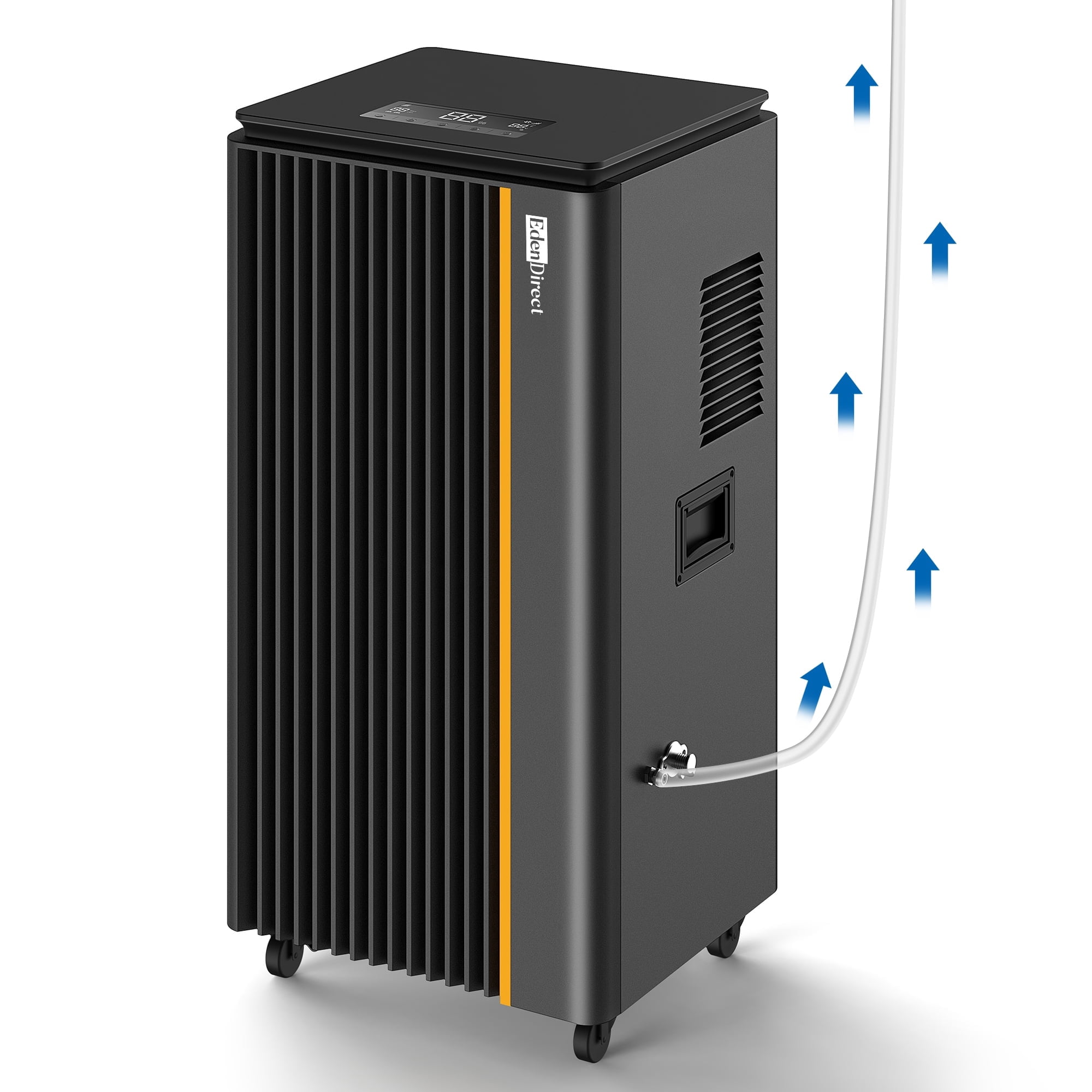 296 pt. 8000 sq. ft. Commercial Dehumidifier with Pump, Drain Hose, Dehumidifier for Garage in Black