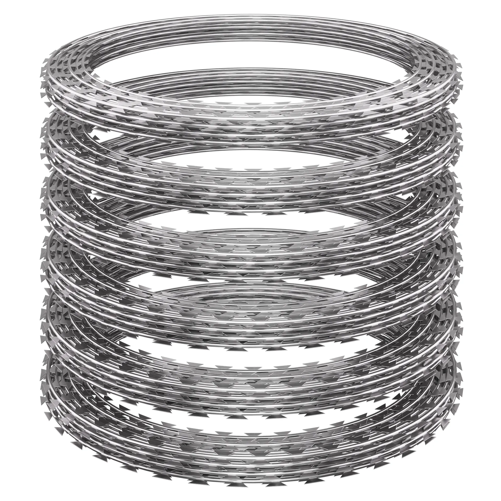 296ft Razor Wire 6 Rolls, Silver Razor Fencing, Galvanized Concertina Wire with Pliers Gloves Warning Sign for Garden Farm Factory Security