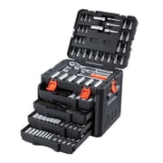 297-Piece Mechanic Tool Set - 1/4, 3/8 & 1/2 Drive Sockets - SAE/Metric - Wrenches, Bits & Case - Automotive Repair Tool Kit