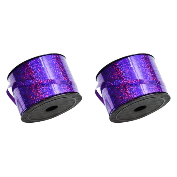 298.56 Ft Curling Ribbon,Glitter Ribbon Balloon String Ribbon,Shiny Metallic Gift Wrapping Ribbon for Christmas Happy New Year Graduation Retirement Birthday Party Decoration(Z4-Purple*2)