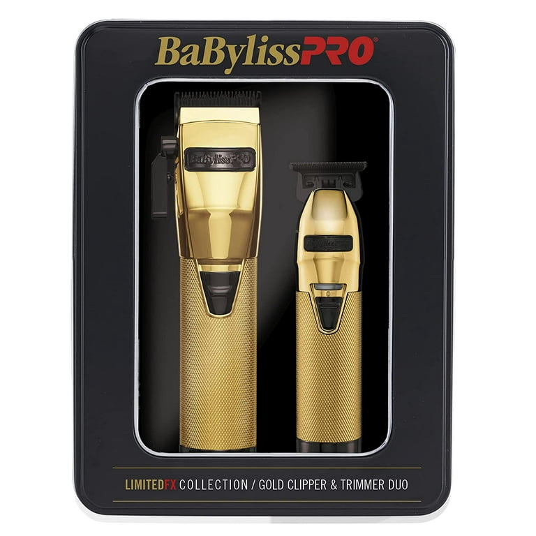 BABYLISS PRO MetalFX Series Gold Clipper and Trimmer Set FX787GB & FX870GB