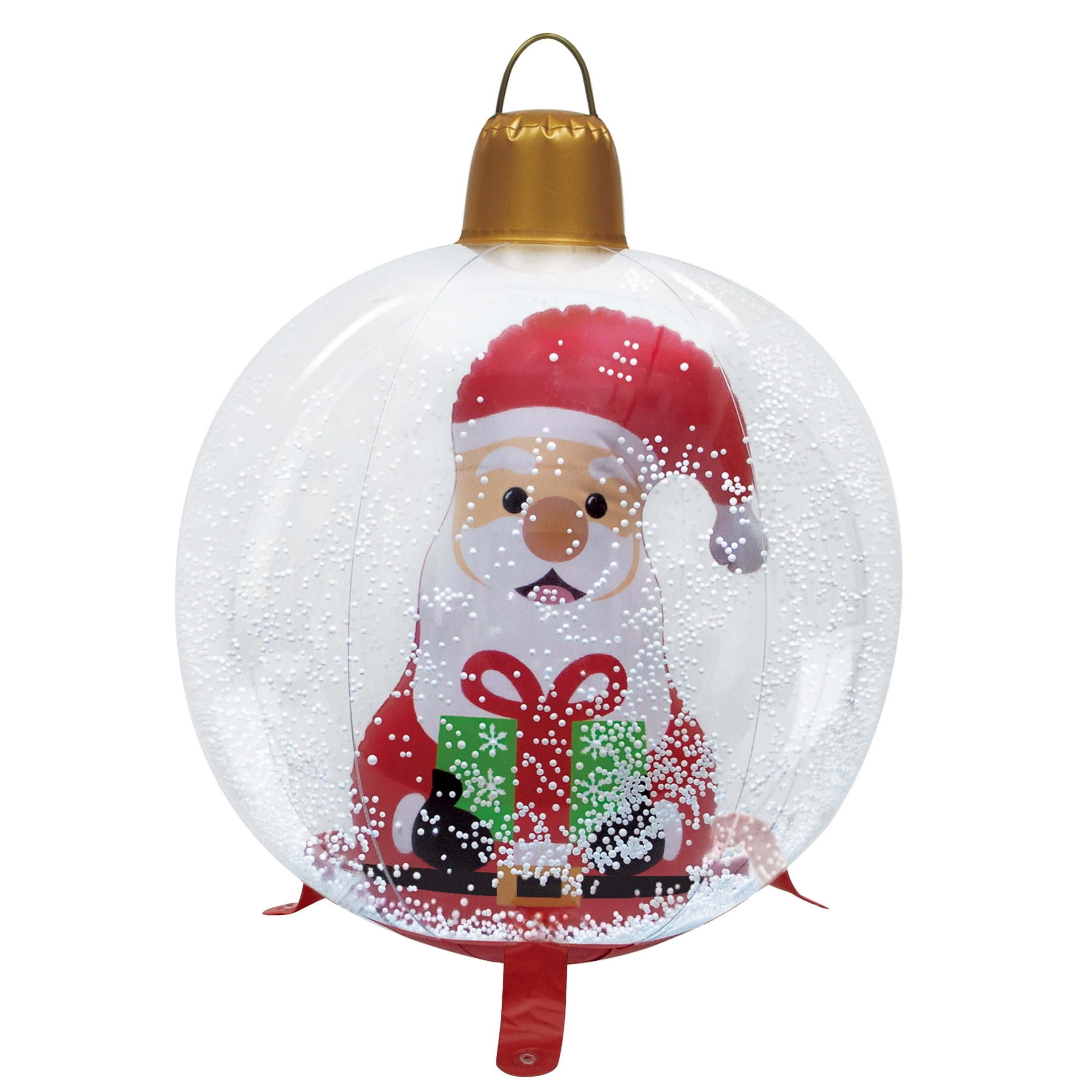 Clear and Red Blow-Up Santa Snowglobe Christmas Yard Inflatable, 29", by Holiday Time