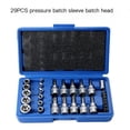 thumbnail image 1 of 29PCS Bit Socket Set, 1/4" 3/8" & 1/2" Drive Torx Bit Socket Set, Chrome Vanadium Steel Pressure Batch Sleeve Set For Auto Repairing And Household, 1 of 5
