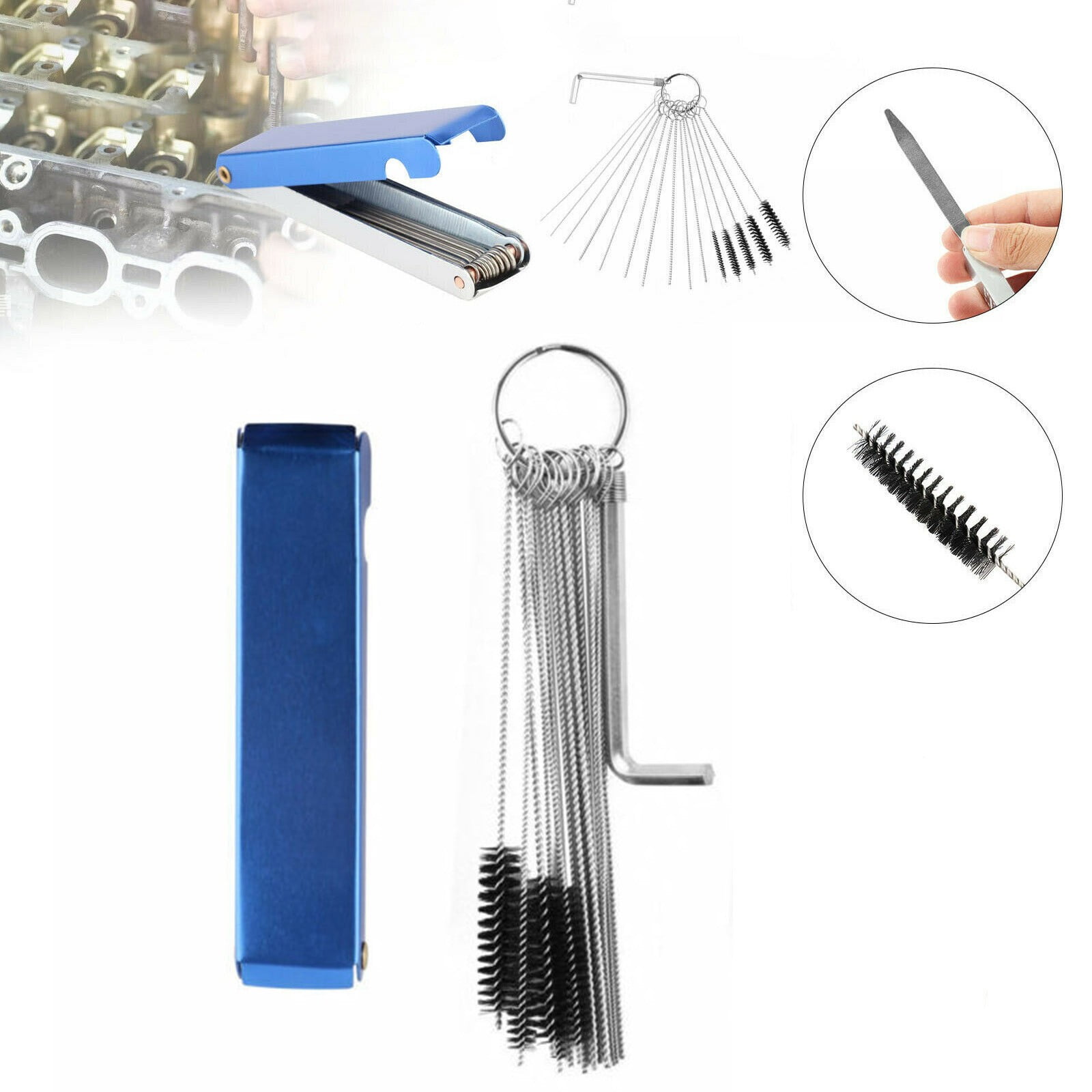 29PCS Carb Jet Cleaning Tool Carburetor Wire Cleaner Kit for Motorcycle Atv Parts