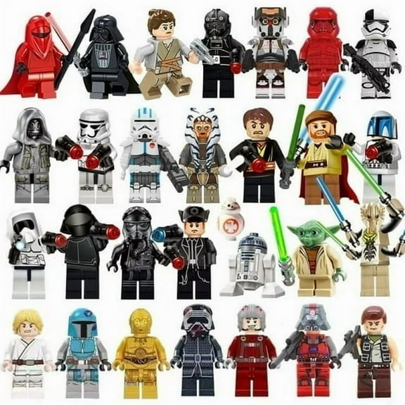 29PCS Space/Star-Wars Minifigures Set Robot Black Warrior Skywalker Clone Building Blocks, Creative Puzzle Toys for Children