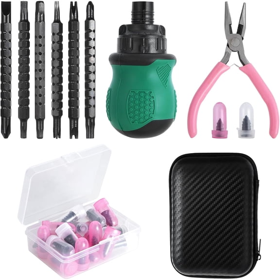 29PCS Tire Repair Rubber Nail Kit,Tire Plug Kit,Car Emergency Patch Kit,Self-Service Quick Puncture Tools,Suitable for Car,Motorcycle,Truck