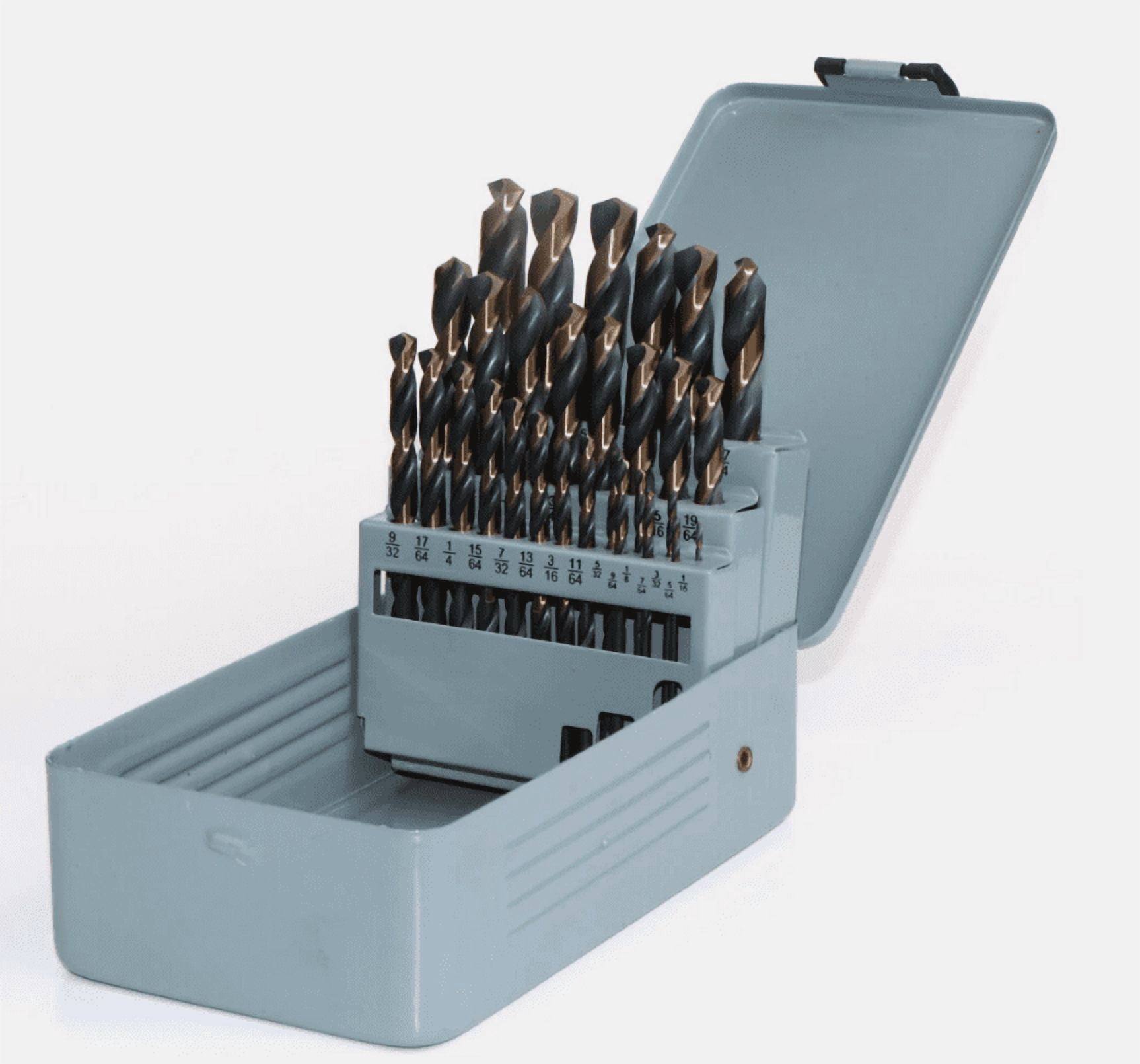 29Pcs/Set HSS Drill Bits Gold Drill Bit Set 135°Tip Metric Twist Drill Bit Kit for Metal Iron Steel Alloy Copper with Storage Case