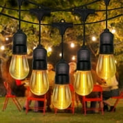 29ft Warm White Waterproof LED Outdoor String Lights for Backyard Garden Patio Gazebo