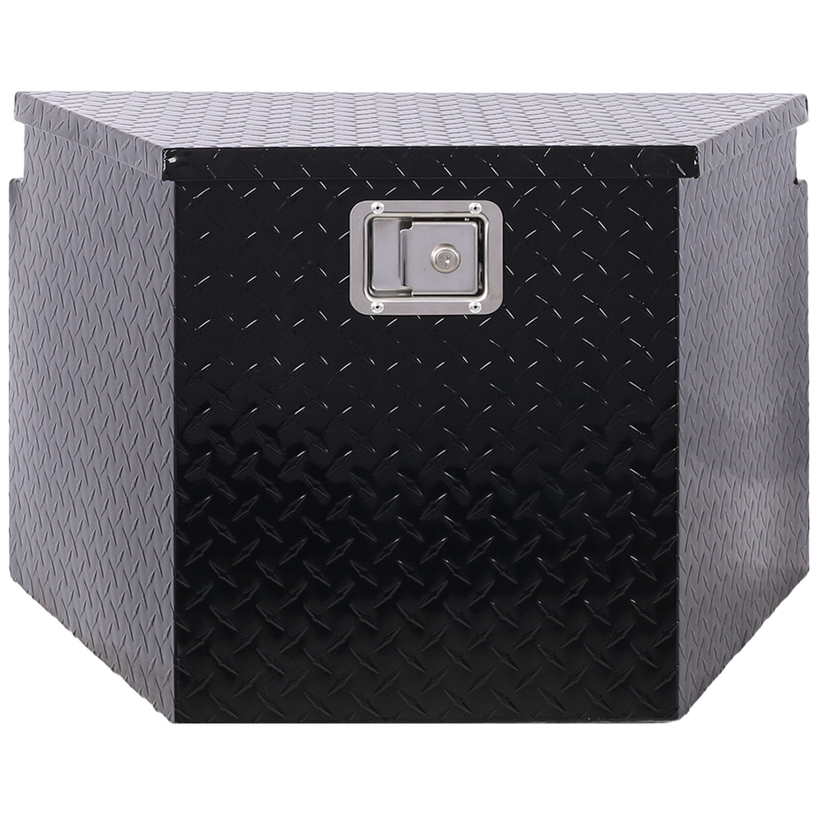 29inch Aluminum tool box,heavy duty truck bed tool box,outdoor trailer pickup storage tool box,RV storage organizer,underbody box w/lock keys,black 29x16.5x18.5inch,