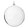 thumbnail image 1 of 29mm 925 Sterling Silver Rhod Plated Eng. Rnd Polish Front Back Disc Charm Pendant Necklace for Women, 1 of 2
