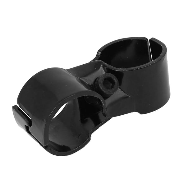 29mm Diameter Metal Double Port Pipe Clamp Clip Lean Tube Connector Black