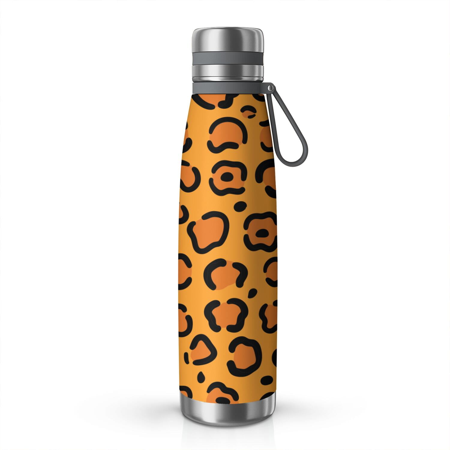 29oz Insulated Water Bottle with Tea Infuser, Stainless Steel Travel Mug, Animal Leopard Print