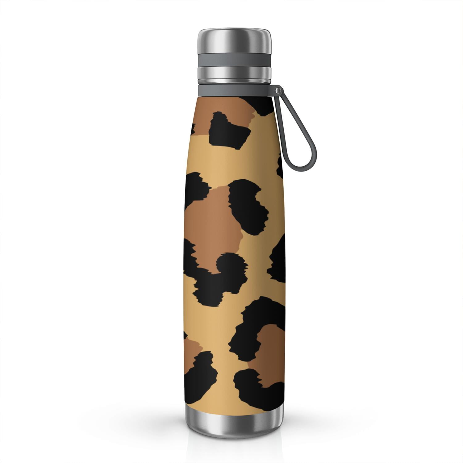 29oz Insulated Water Bottle with Tea Infuser, Stainless Steel Travel Mug, Animal Leopard Print