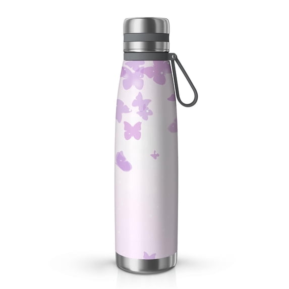 29oz Insulated Water Bottle with Tea Infuser, Stainless Steel Travel Mug, Boho Butterfly Decor