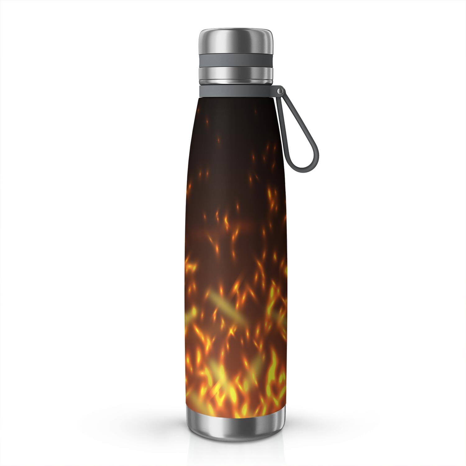 29oz Insulated Water Bottle with Tea Infuser, Stainless Steel Travel Mug, Flame Print
