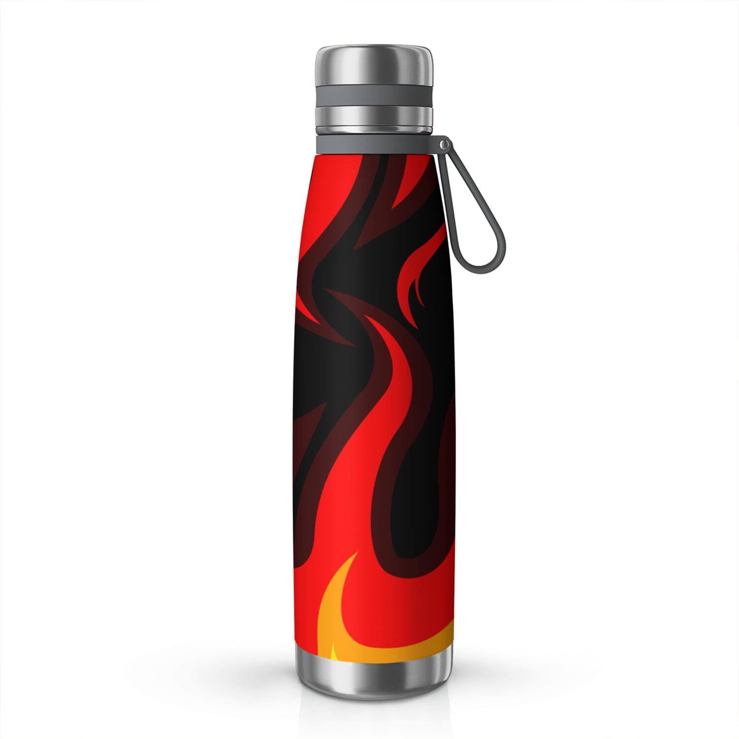 29oz Insulated Water Bottle with Tea Infuser, Stainless Steel Travel Mug, Flame Print