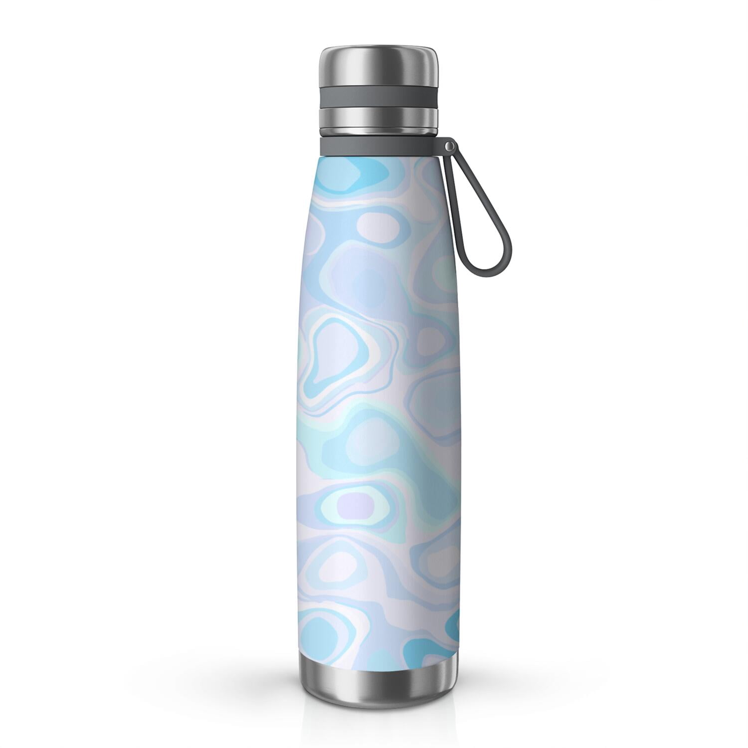 29oz Insulated Water Bottle with Tea Infuser, Stainless Steel Travel Mug, Fluid Smoke Aurora Art Style