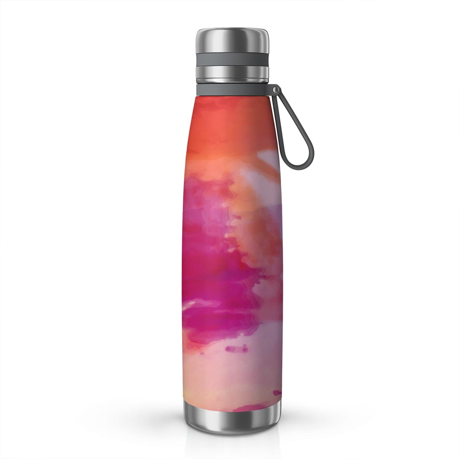 29oz Insulated Water Bottle with Tea Infuser, Stainless Steel Travel Mug, Fluid Smoke Aurora Art Style