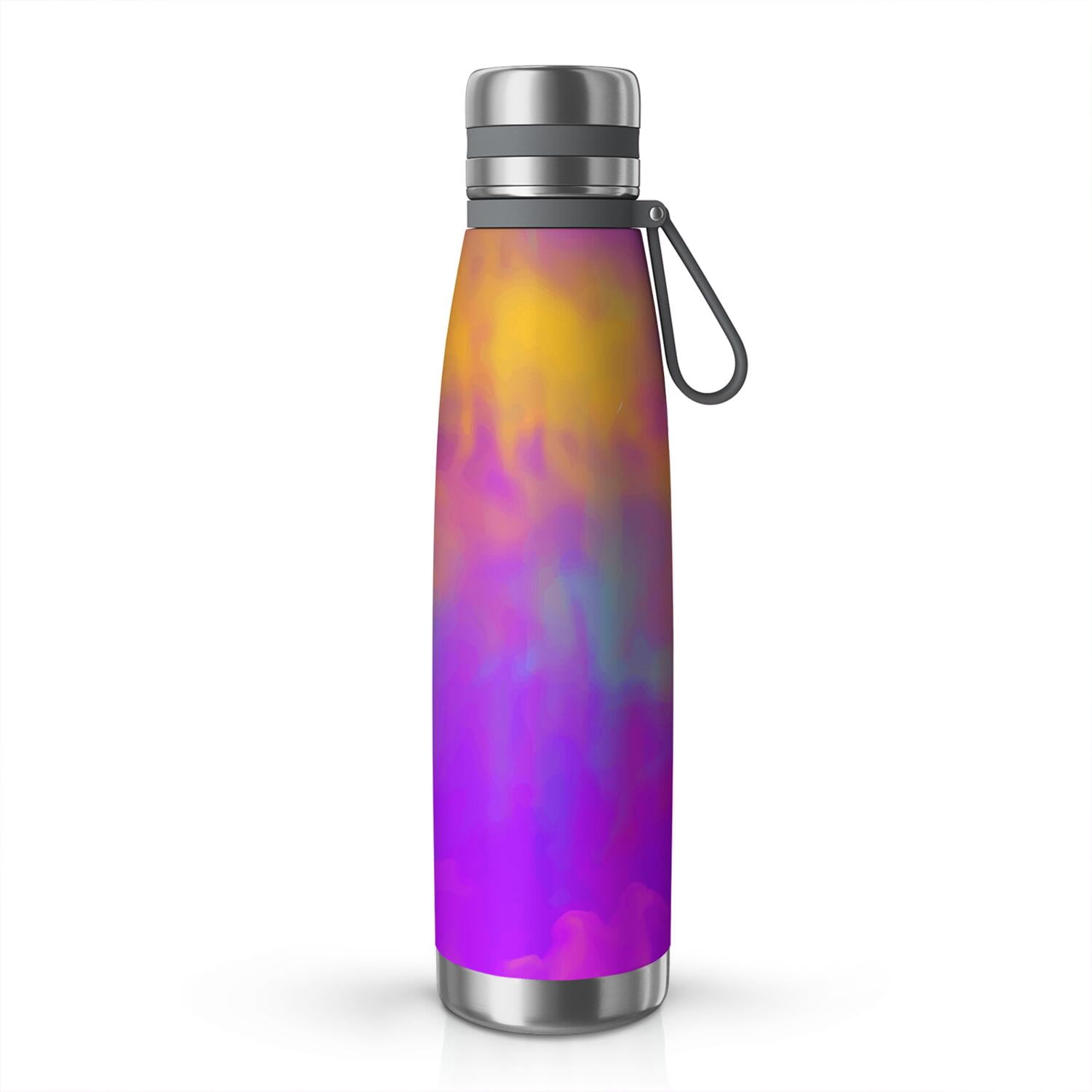 29oz Insulated Water Bottle with Tea Infuser, Stainless Steel Travel Mug, Fluid Smoke Aurora Art Style