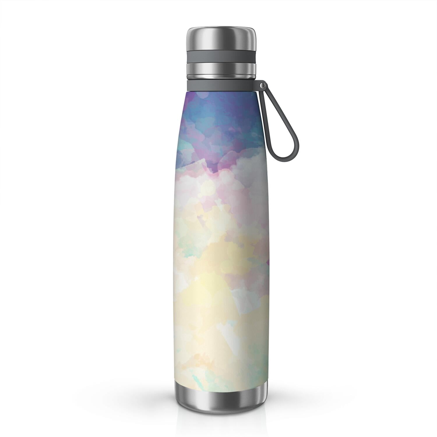 29oz Insulated Water Bottle with Tea Infuser, Stainless Steel Travel Mug, Fluid Smoke Aurora Art Style
