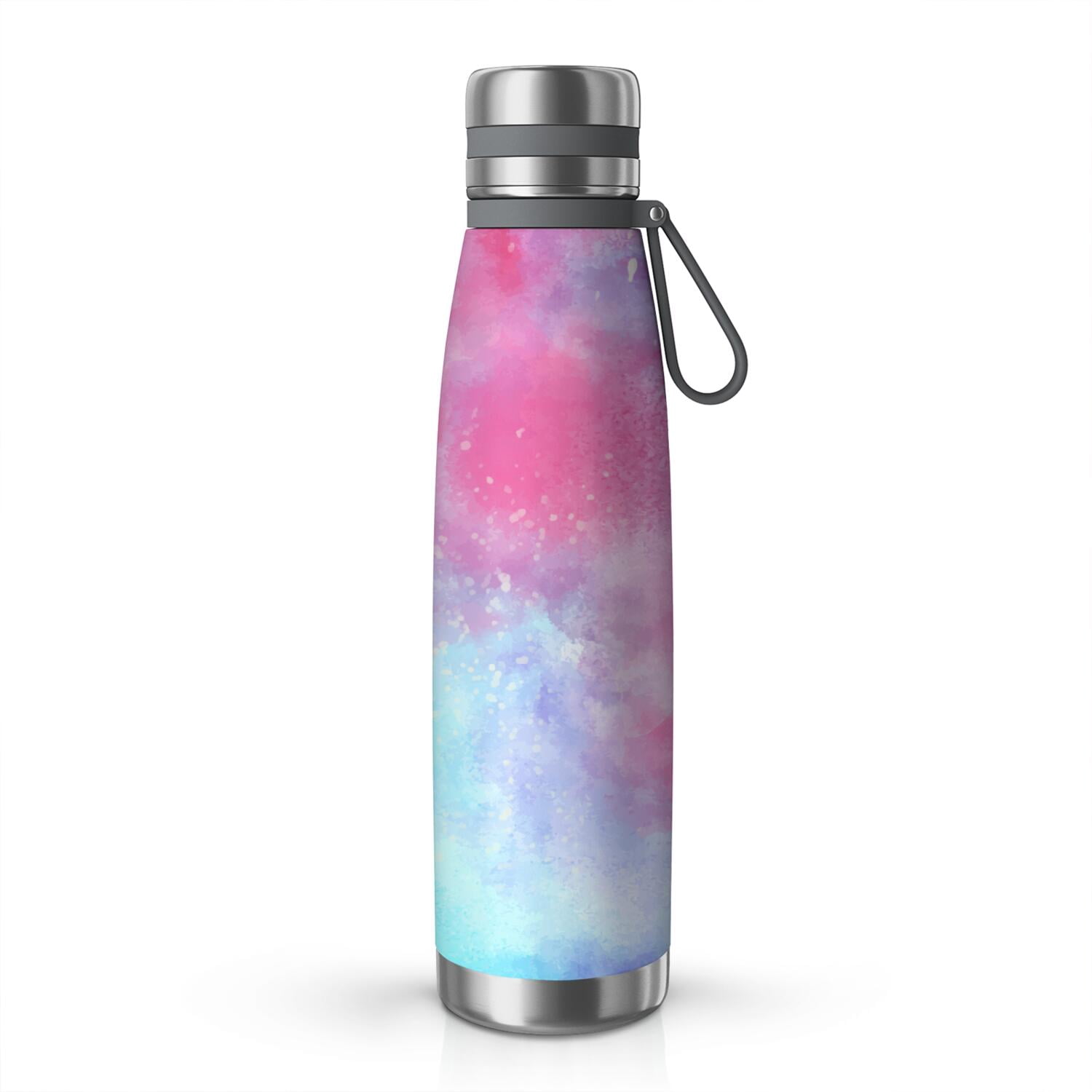29oz Insulated Water Bottle with Tea Infuser, Stainless Steel Travel Mug, Fluid Smoke Aurora Art Style
