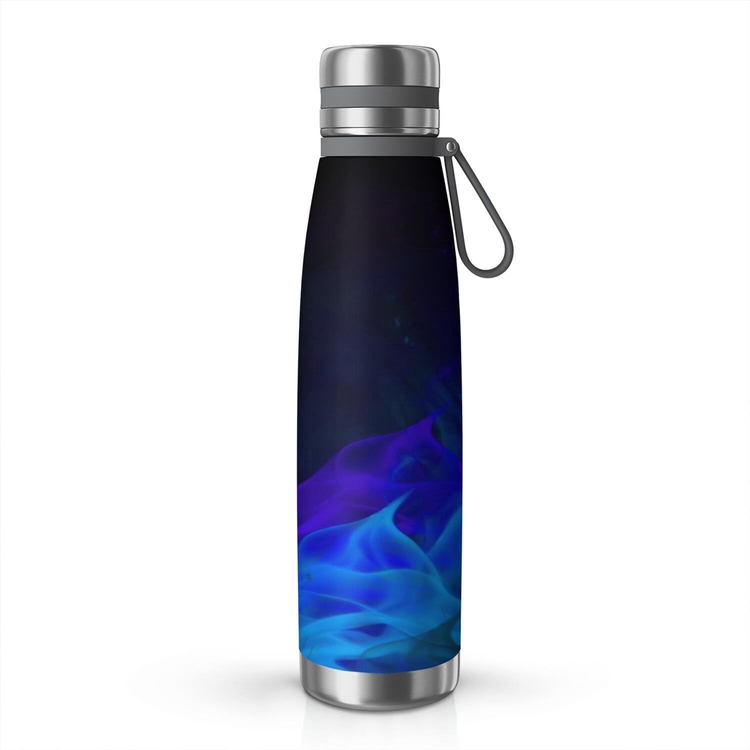 29oz Insulated Water Bottle with Tea Infuser, Stainless Steel Travel Mug, Fluid Smoke Aurora Art Style