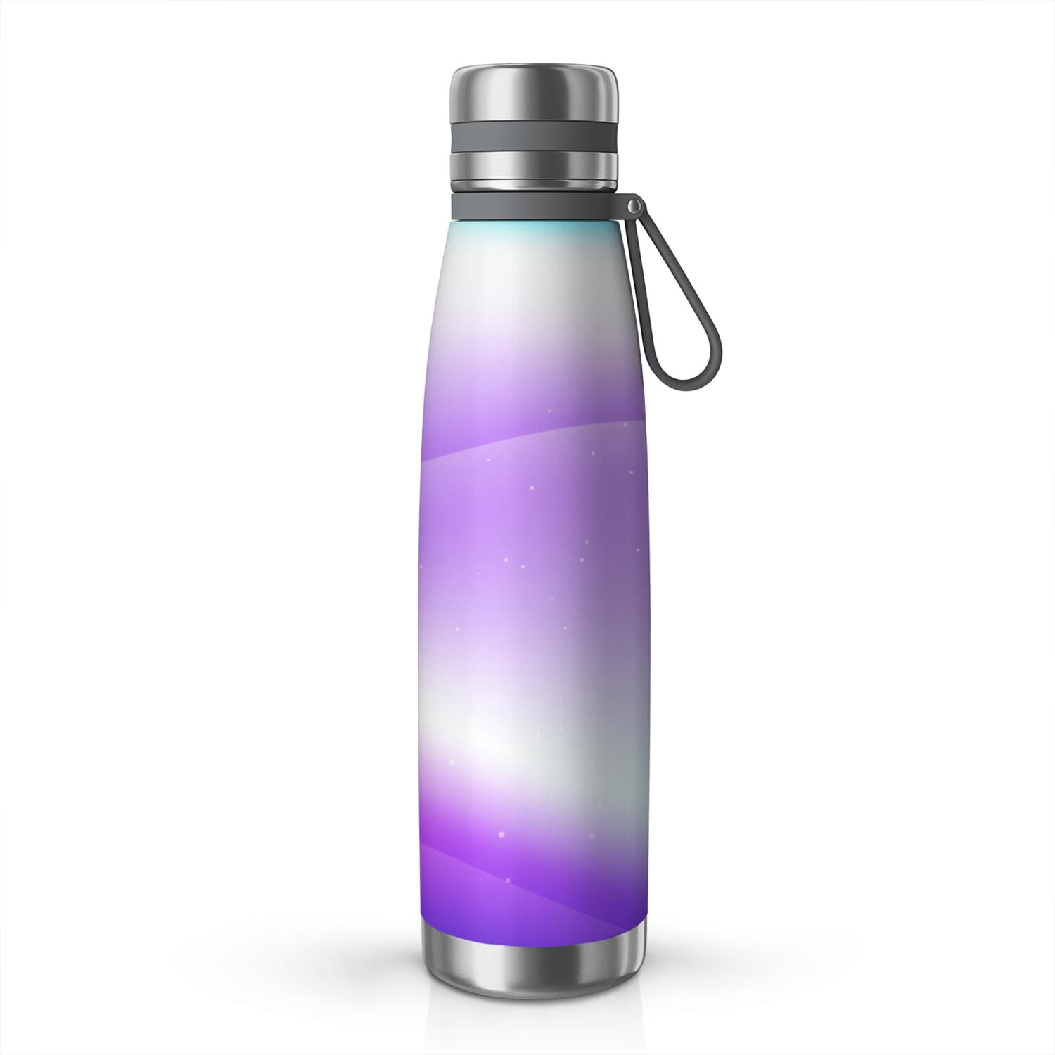 29oz Insulated Water Bottle with Tea Infuser, Stainless Steel Travel Mug, Fluid Smoke Aurora Art Style