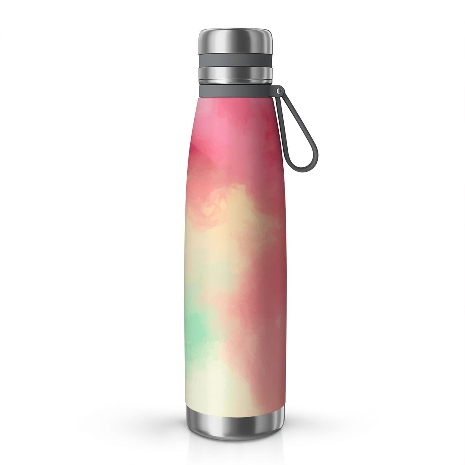 29oz Insulated Water Bottle with Tea Infuser, Stainless Steel Travel Mug, Fluid Smoke Aurora Art Style